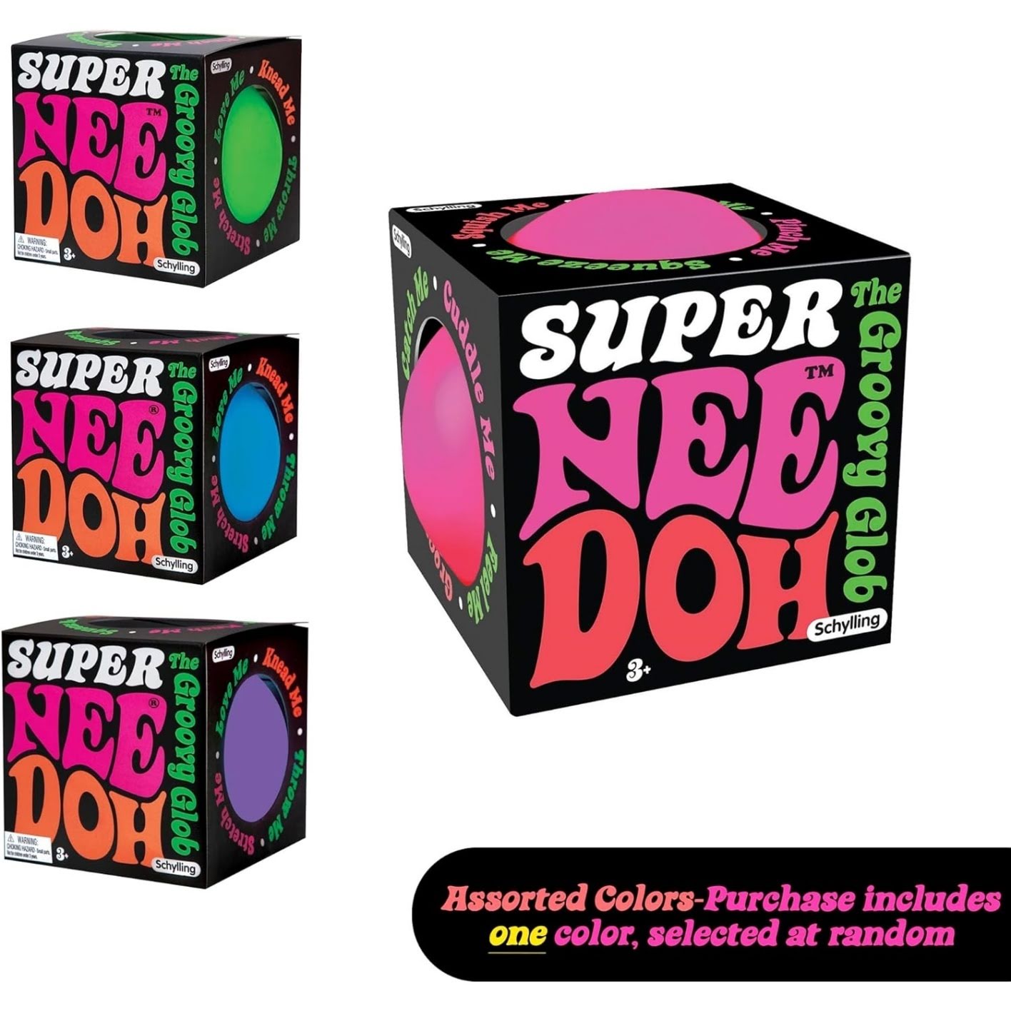 Super NeeDoh – Jumbo Stress Ball – 4.5″ – Assorted - Image 2